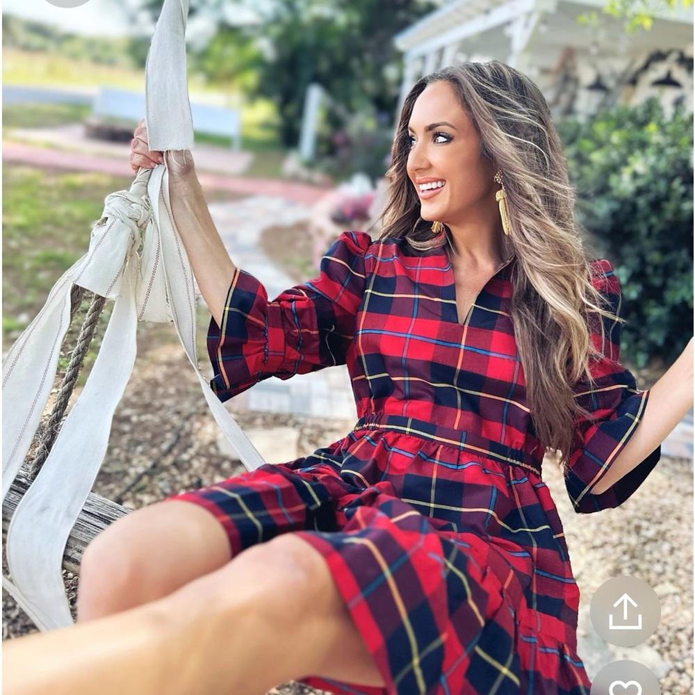 The lucky knot plaid dress